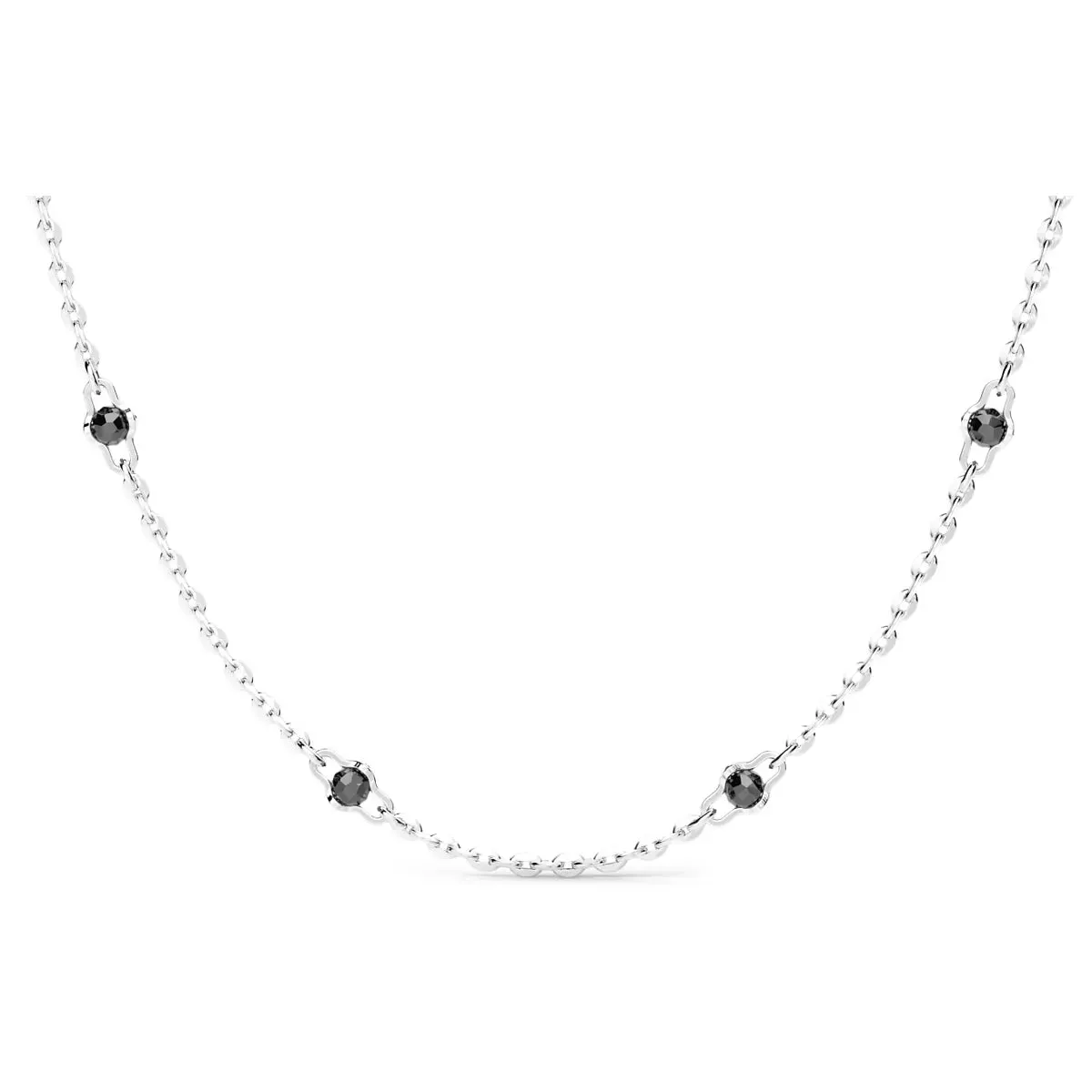 ZANCAN Collana Argento con Pietre Nere EXC380