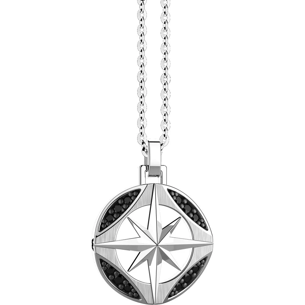 ZANCAN Collana Argento con Rosa dei Venti ESC008