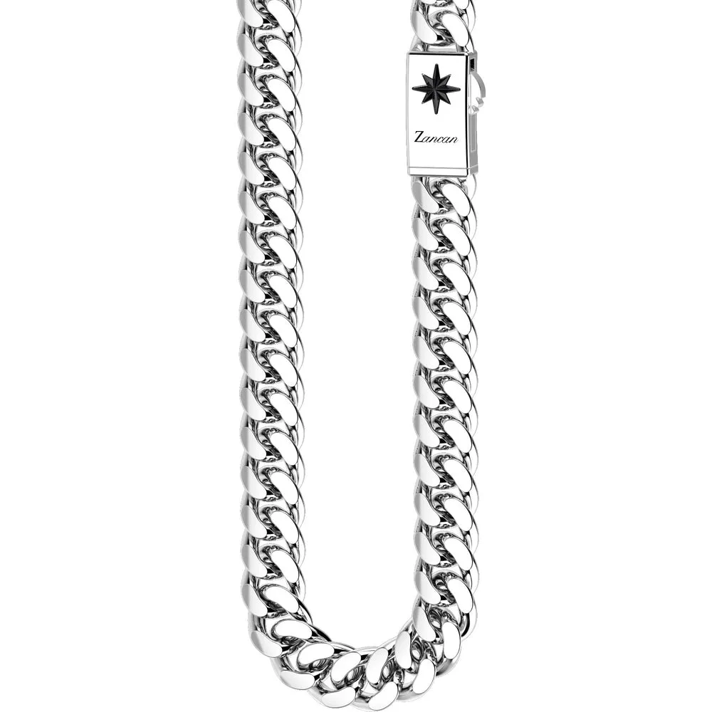 ZANCAN Collana Uomo Cubana in Argento EXC471