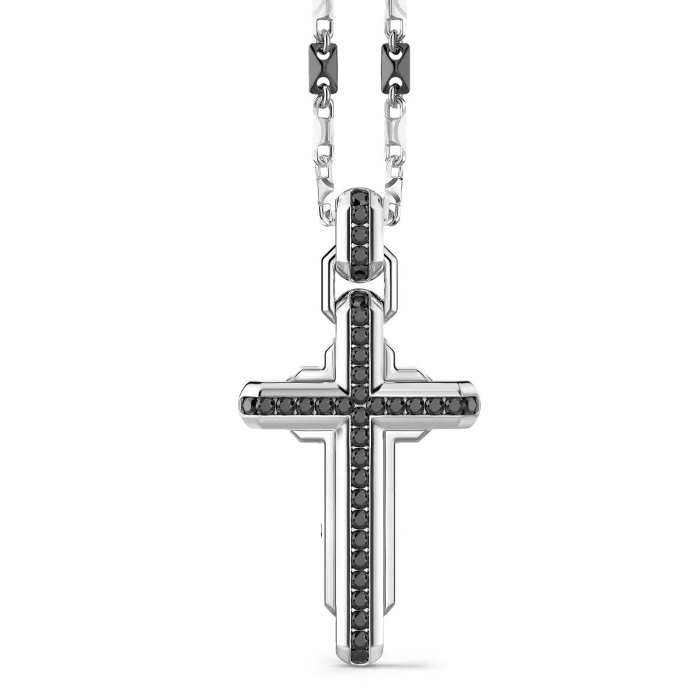 ZANCAN Collana Uomo con Croce in Argento ESC063