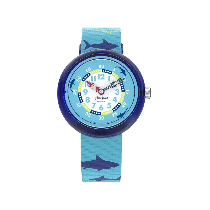 FLIK FLAK – OROLOGIO BAMBINO – POOL IN MIAMI SHARKASM