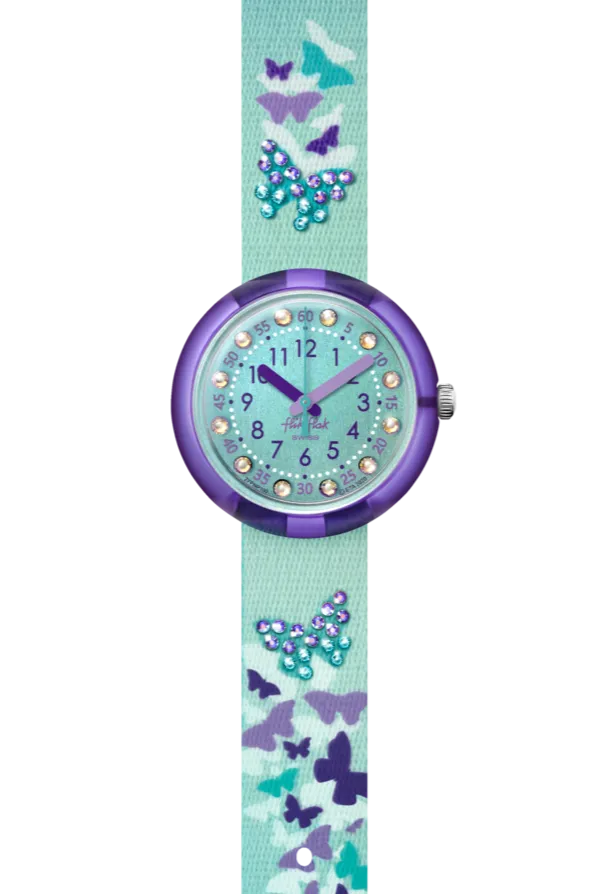 OROLOGIO FLIK FLAK BAMBINO SHINE BRIGHT SPARKLING BUTTERFLY - ZFPNP100