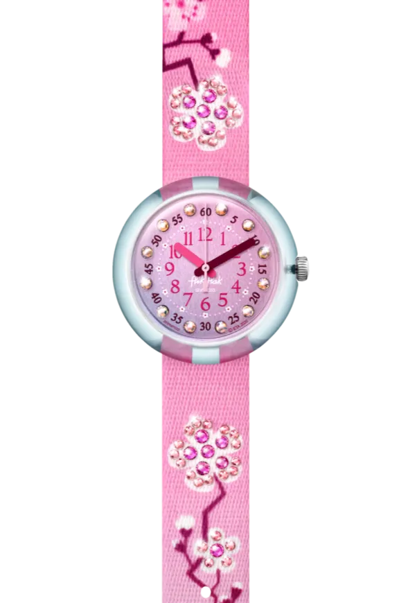 OROLOGIO FLIK FLAK BAMBINO SHINE BRIGHT SPARKLING CHERRY BLOSSOM - ZFPNP102