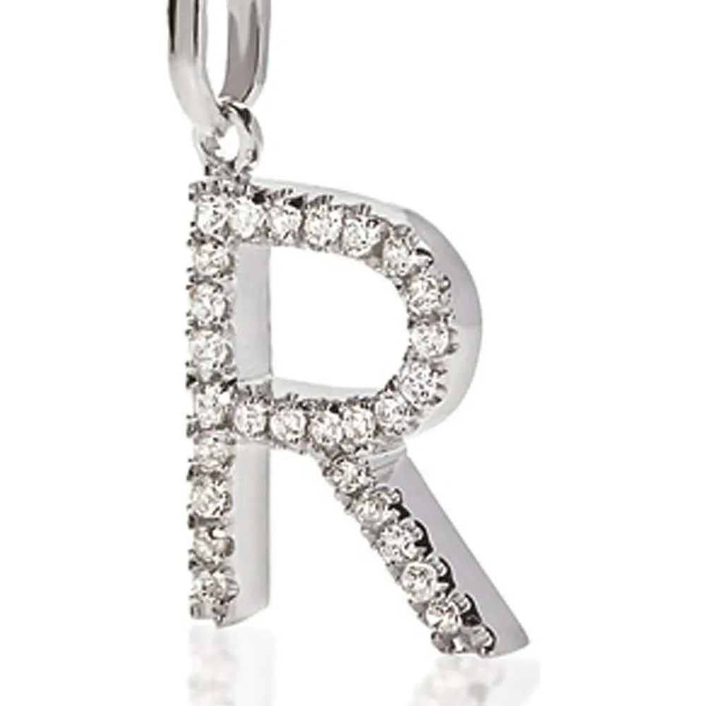 Iniziale R Ambrosia Oro e Zirconi ACZ 055