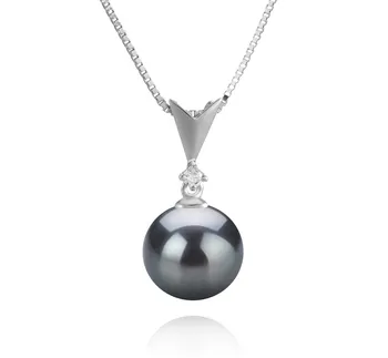 9-10mm Di Tahiti Pendente en Ailani Nero