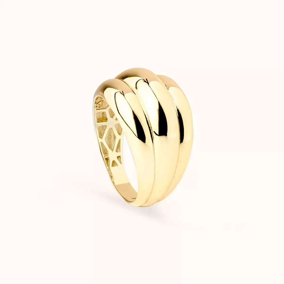 ALFYO Anello a Fascia Cannes in Oro Giallo 18 kt