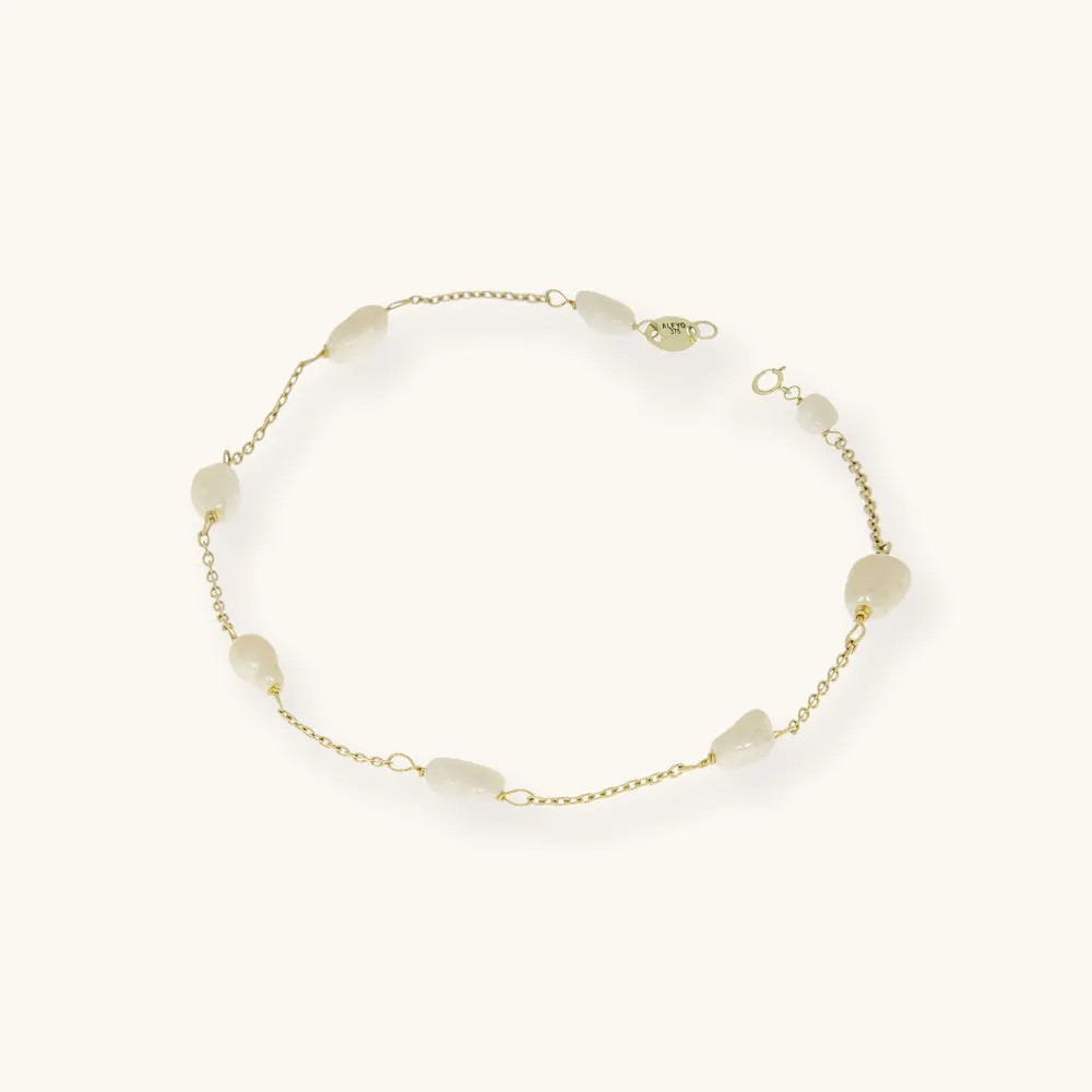 ALFYO Bracciale Let It Glow in Oro con Perle Barocche