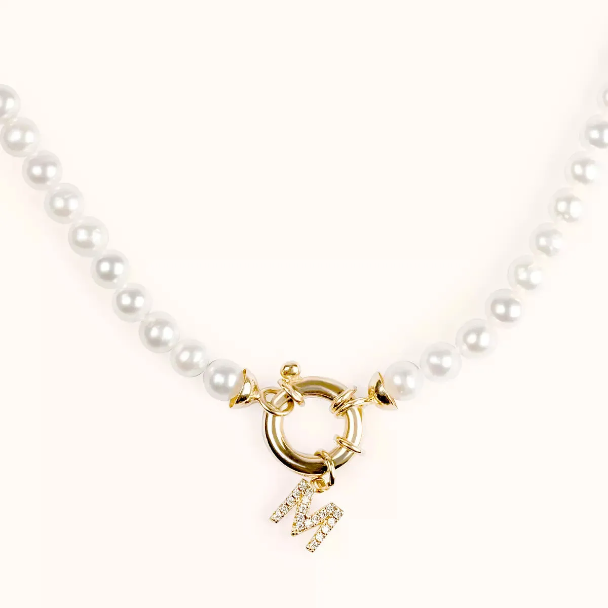 ALFYO Call Me By Your Name Collana Perle con Iniziale