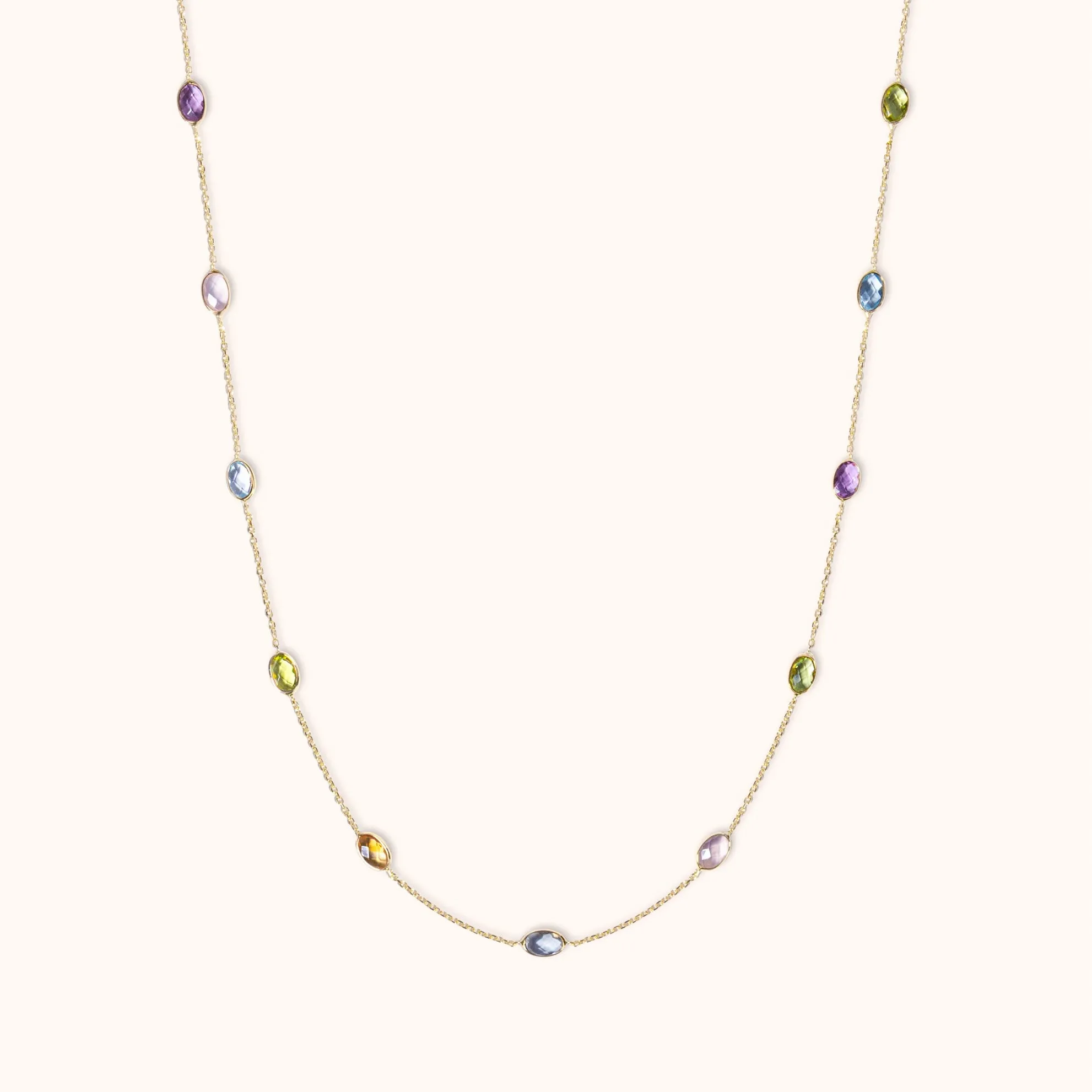 Collana Pigmenti in Oro e Pietre Naturali