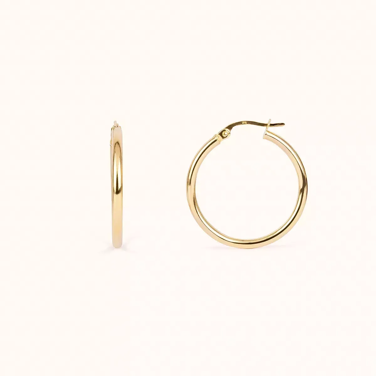 ALFYO Essential Orecchini Cerchio in Oro Giallo 2 cm