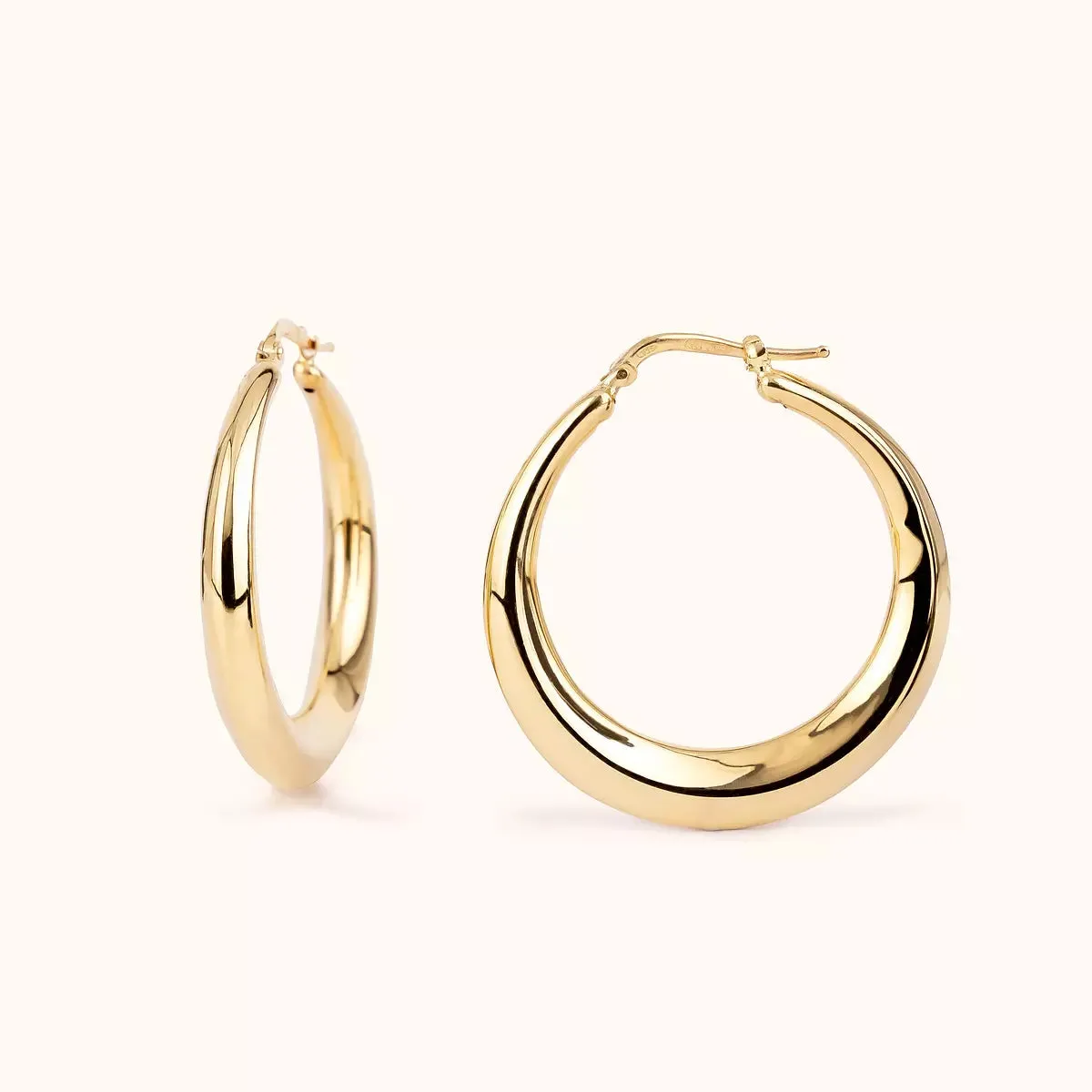 ALFYO Orecchini a Cerchio Amalfi in Argento Dorato