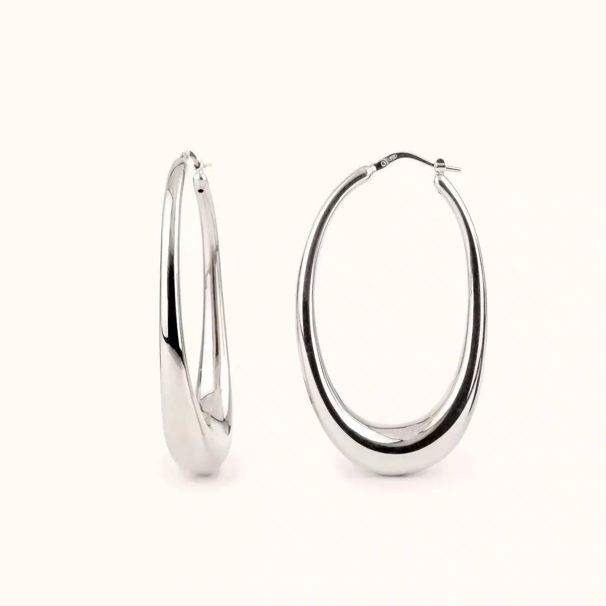 ALFYO Orecchini a Cerchio Capri in Argento