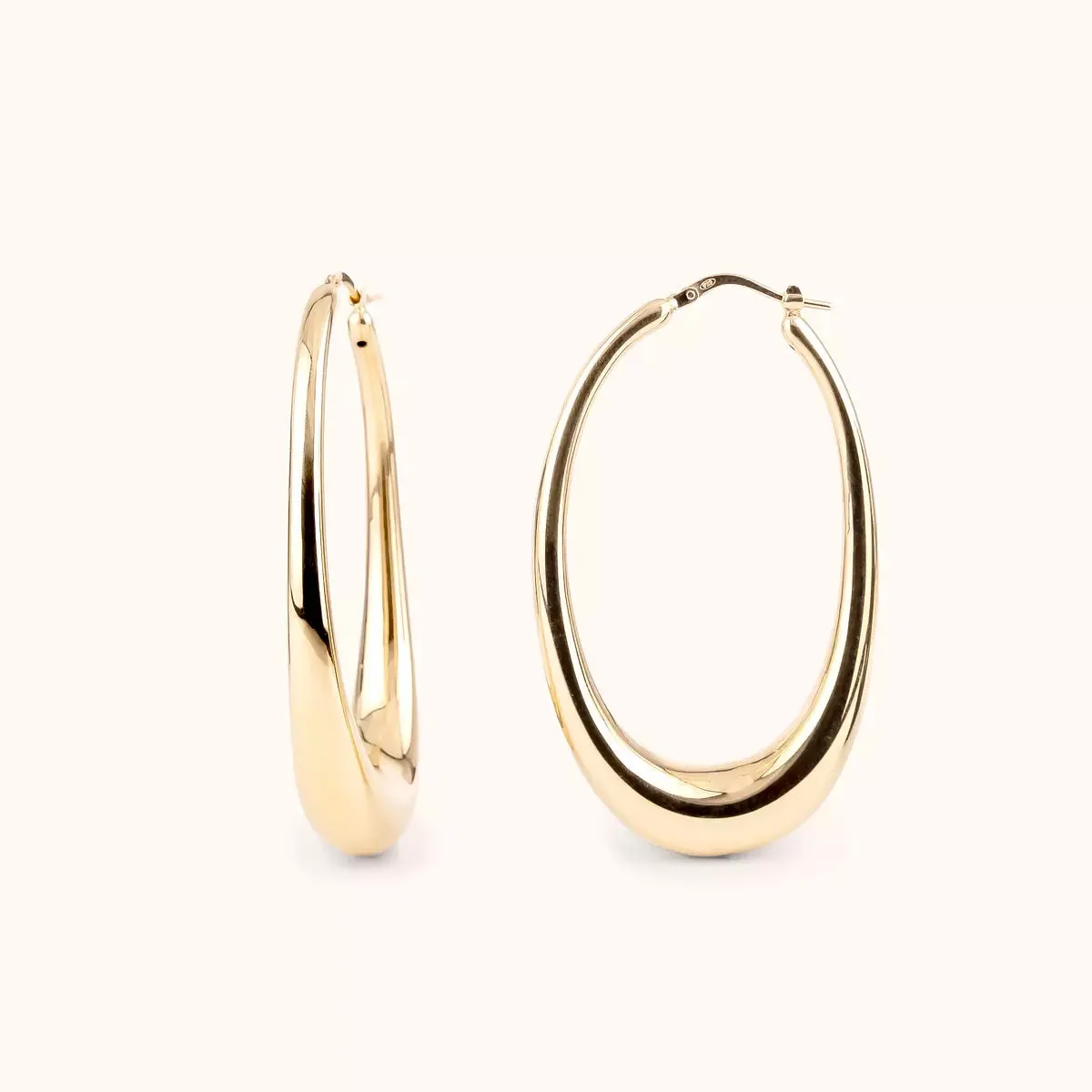 ALFYO Orecchini a Cerchio Capri in Argento Dorato