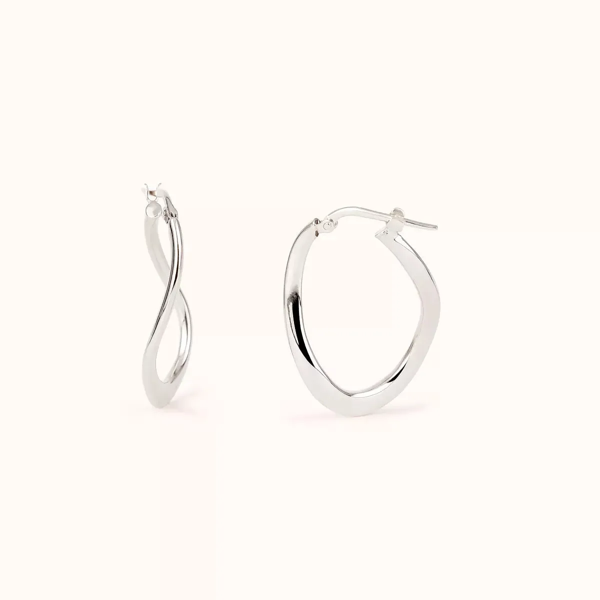 ALFYO Orecchini a Cerchio Monaco in Argento