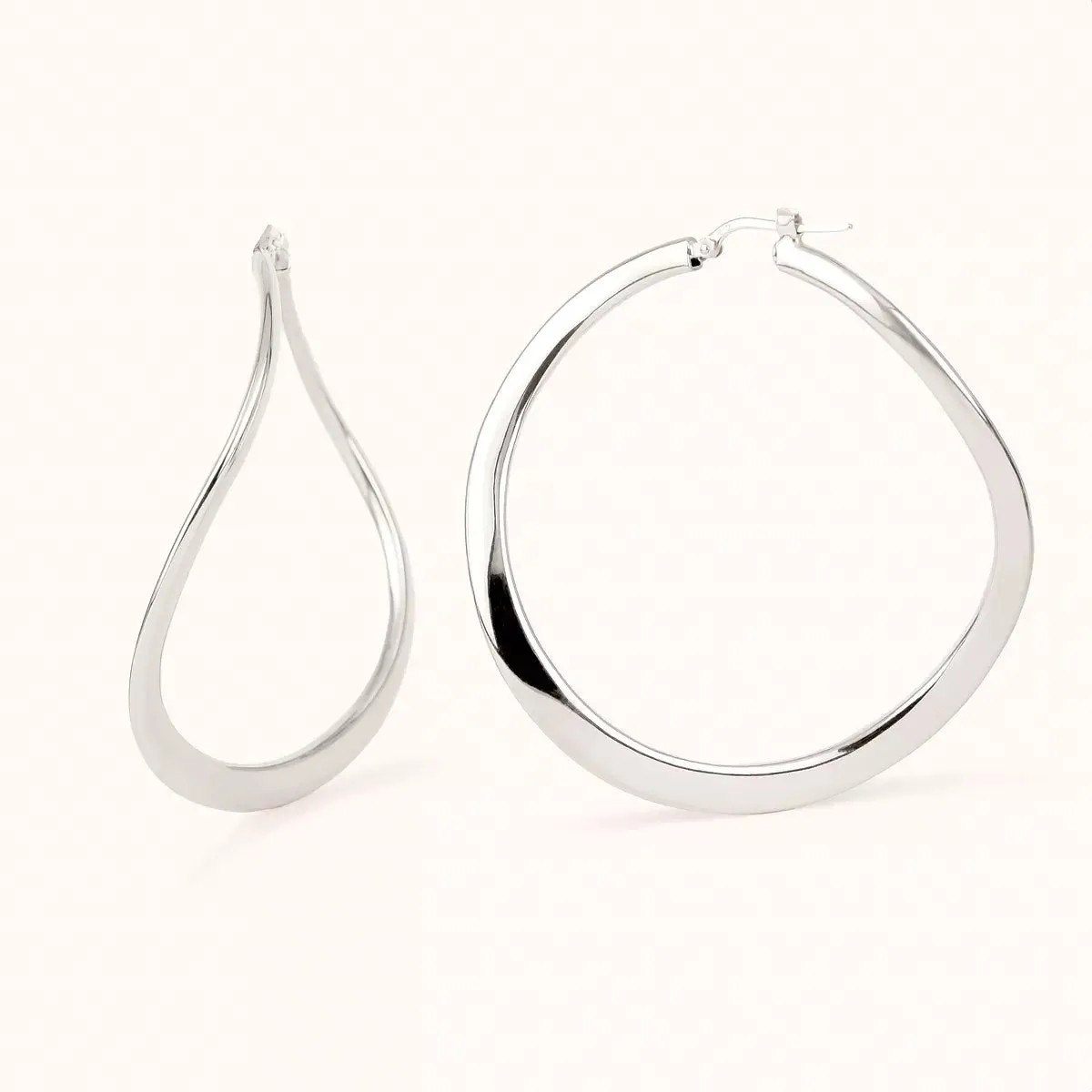 ALFYO Orecchini a Cerchio Parigi in Argento