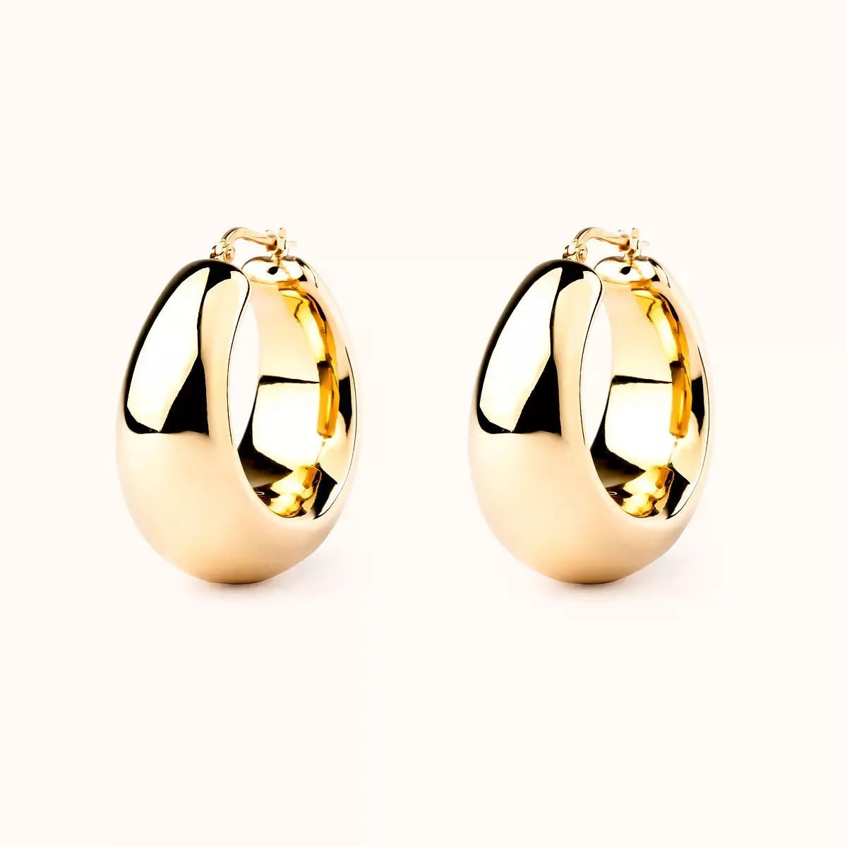 ALFYO Orecchini a Cerchio Montecarlo in Argento Dorato