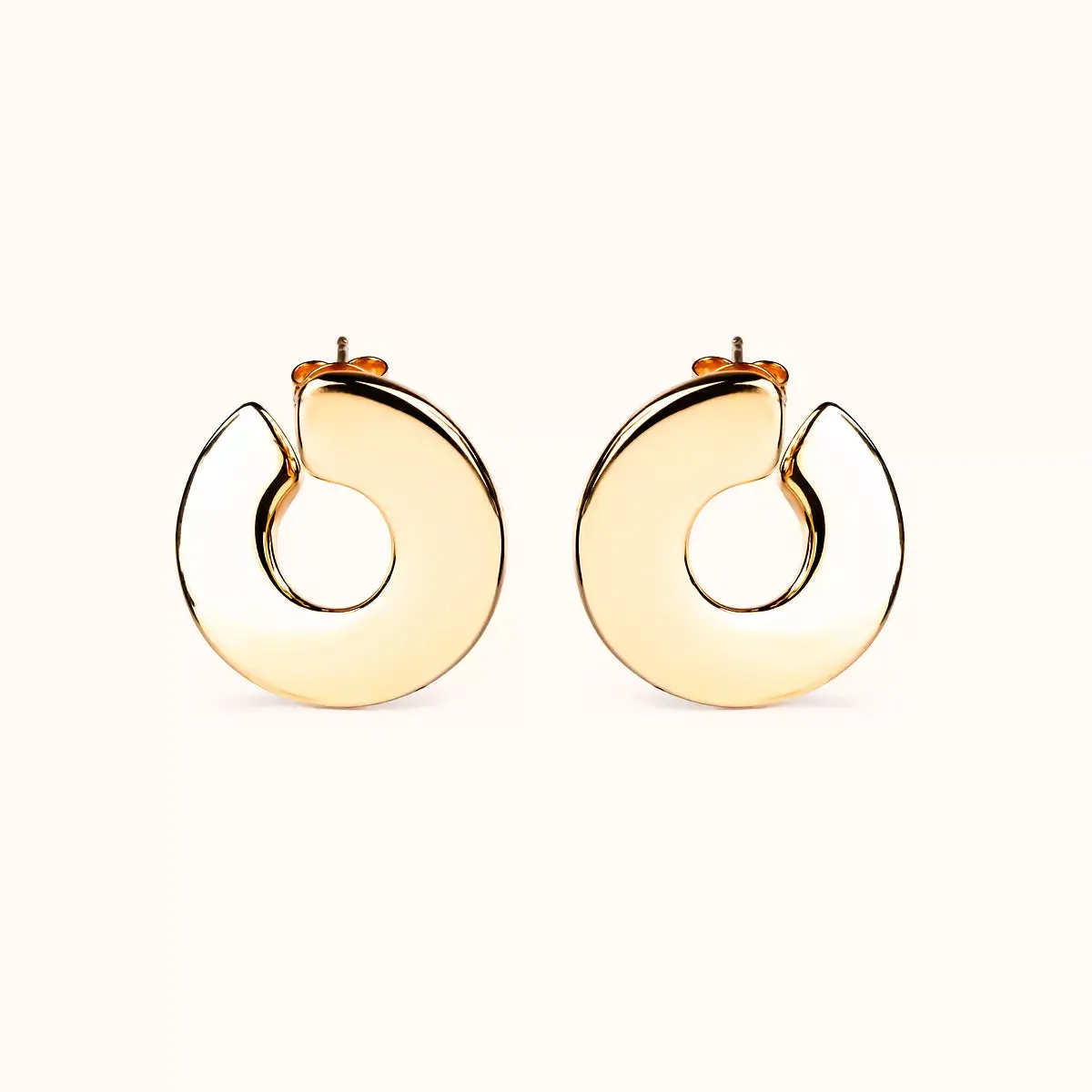 ALFYO Orecchini a Cerchio Saint Tropez in Argento Dorato