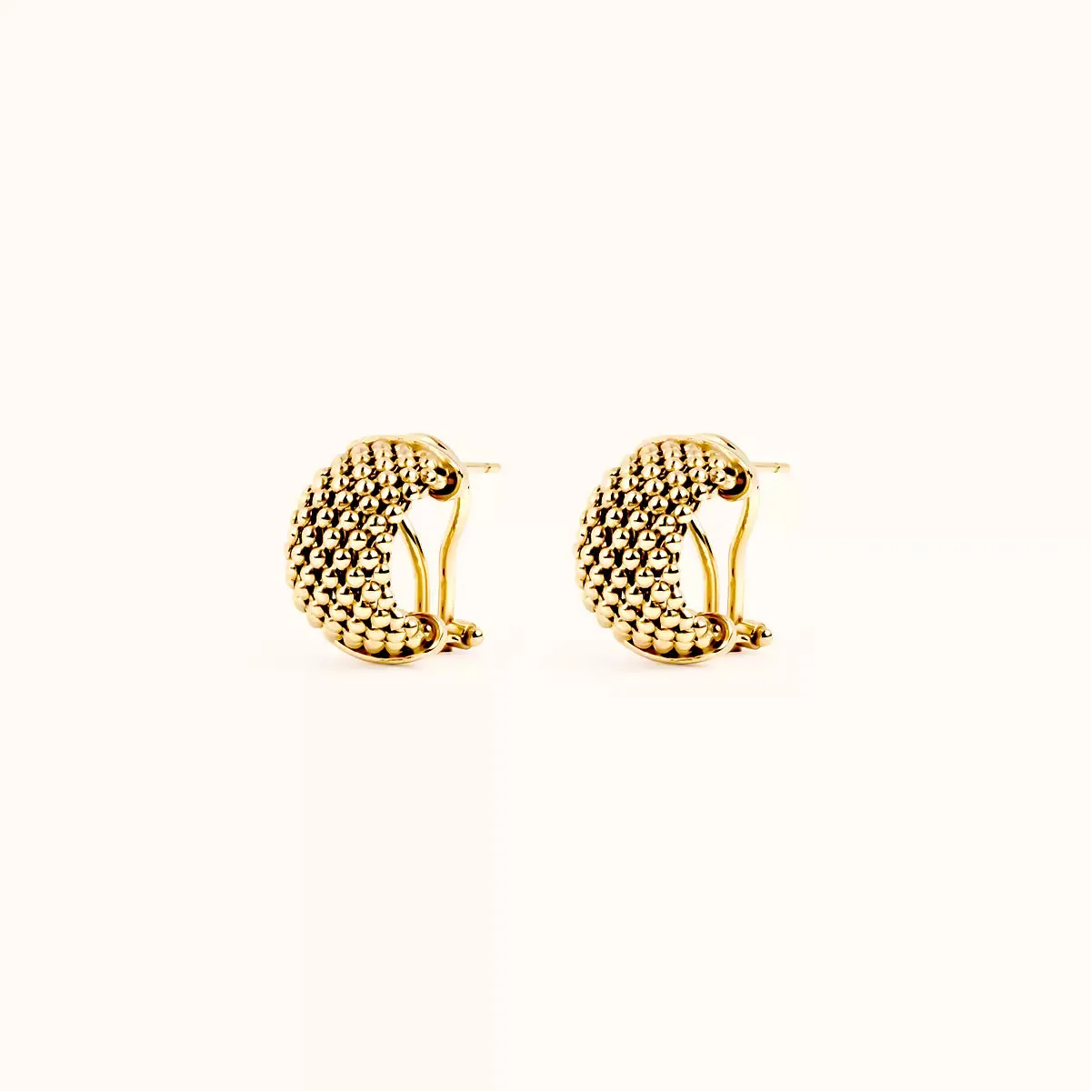 ALFYO Orecchini Intreccio in Argento Dorato