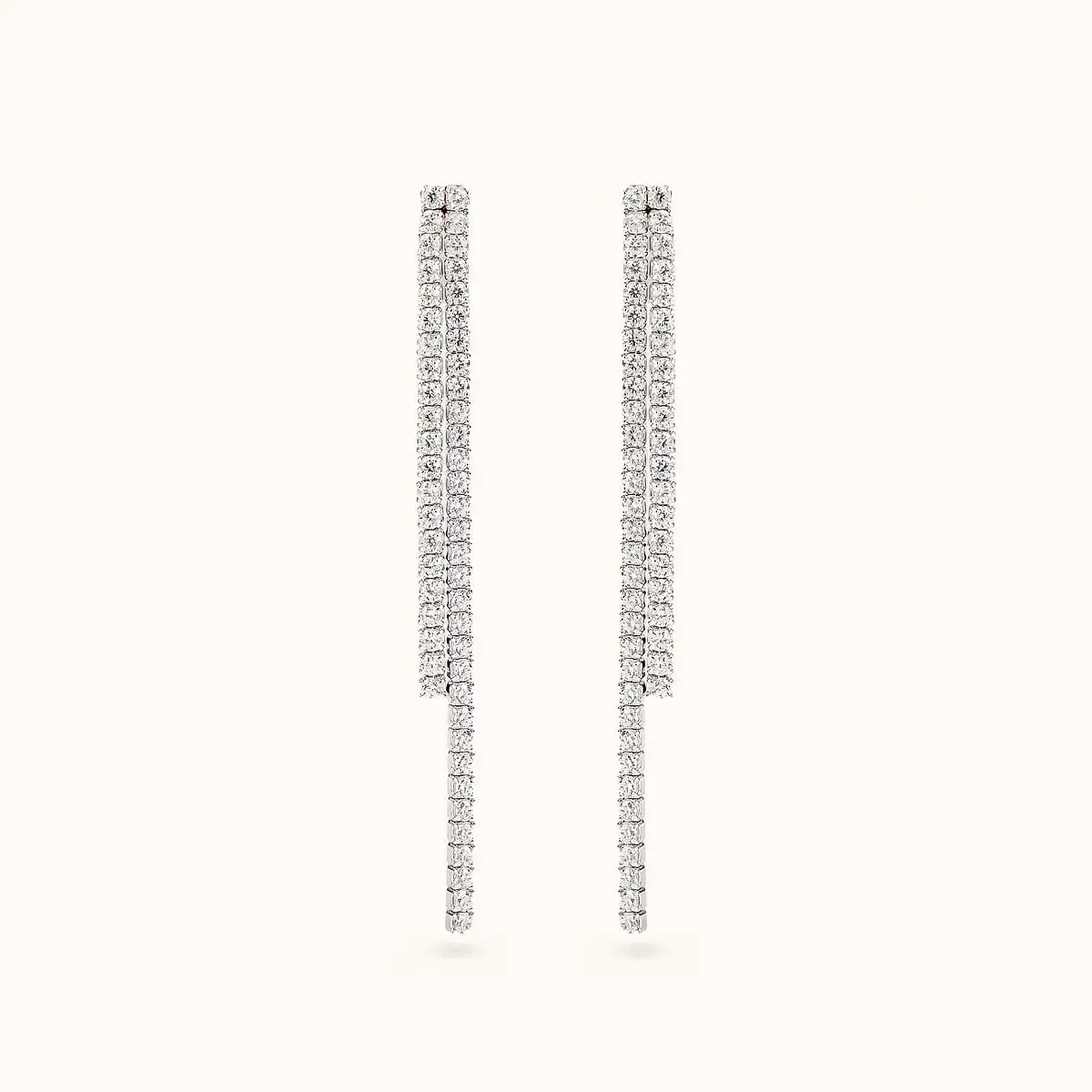 ALFYO Orecchini Pendenti in Argento con Zirconi