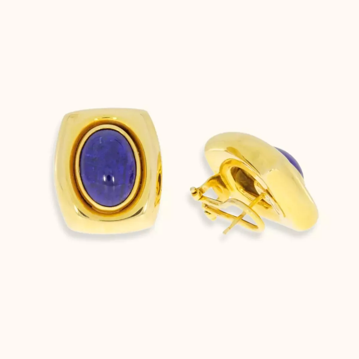 ALFYO Orecchini Vintage Lapis e Oro Giallo