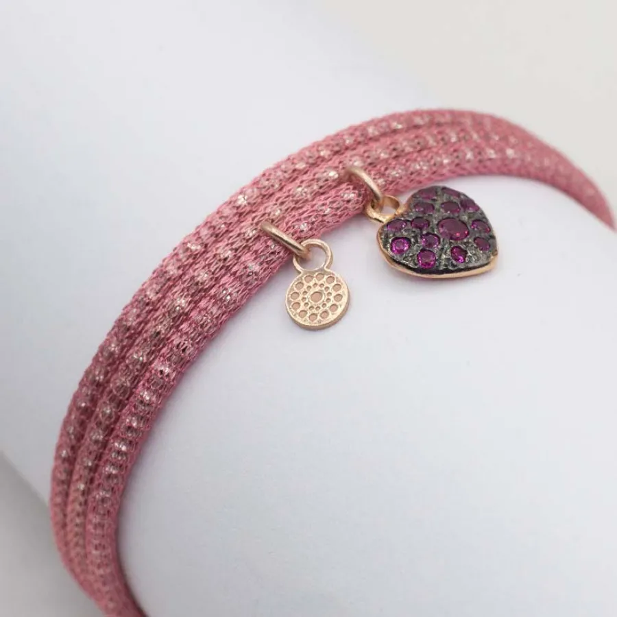 Alisei Collana Tessuto Metallo Cuore