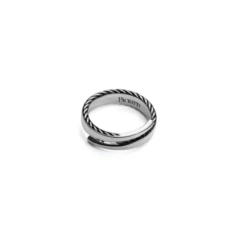 anello a fascia uomo Cesare Paciotti Silent Snakes JPAN1482V/20 argento