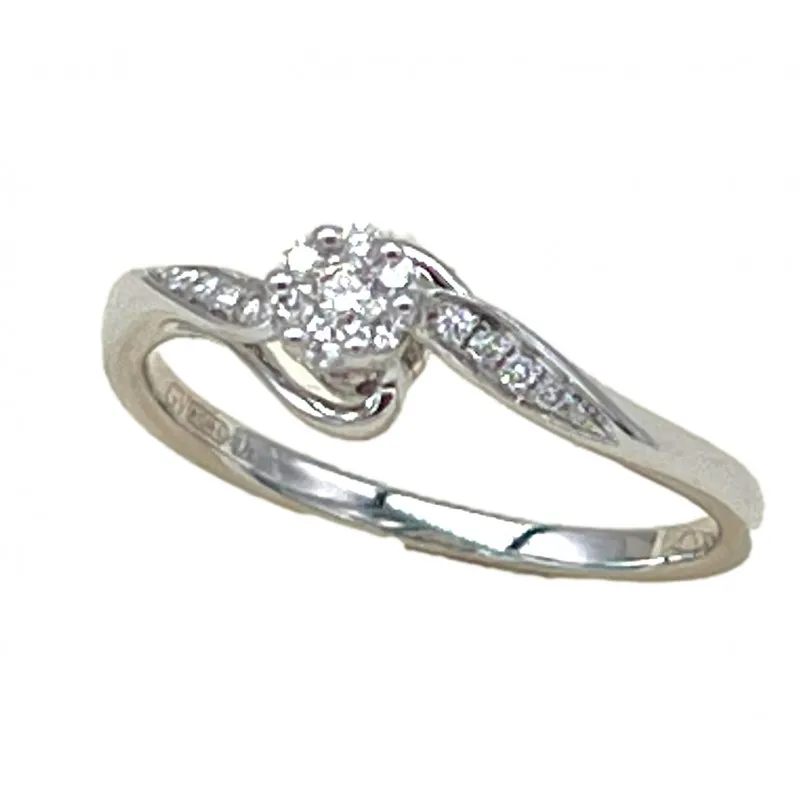 anello a pavè donna Giorgio Visconti abx15832 in oro 750 bianco con diamanti