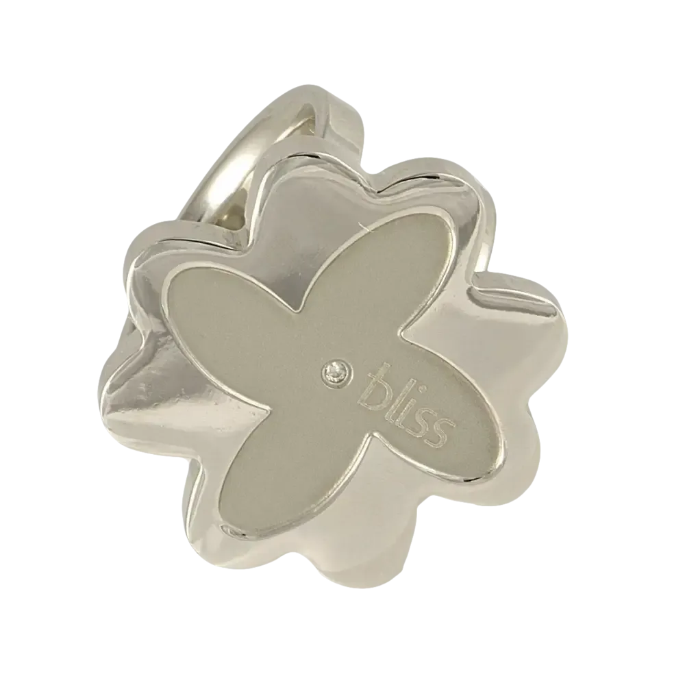 Ciondolo Fiore Argento e Anello Bliss Acciaio Quadrifoglio