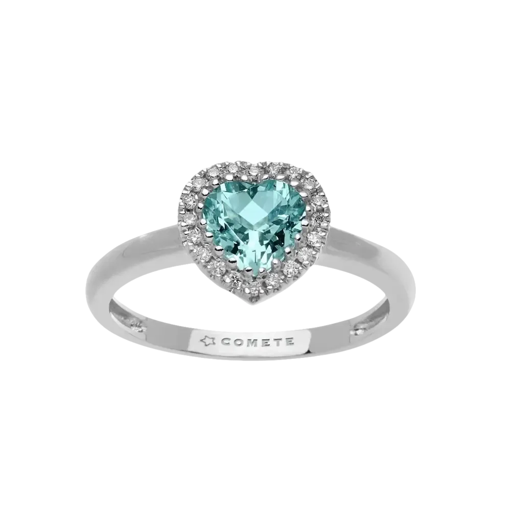 Anello Acquamarina e Diamanti Azzurra Prestige COMETE