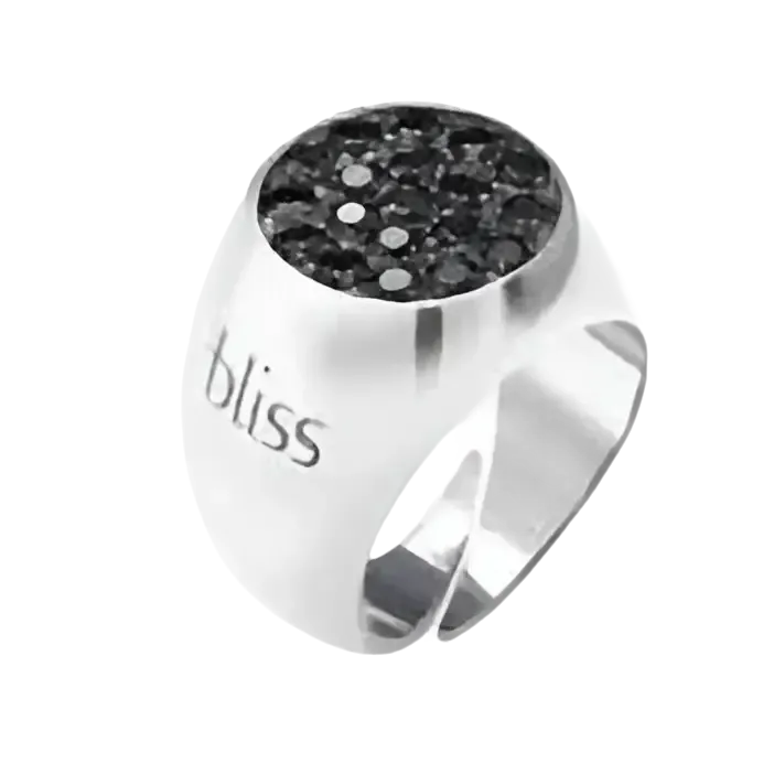 Anello Argento Hevita BLISS con Zirconi Neri