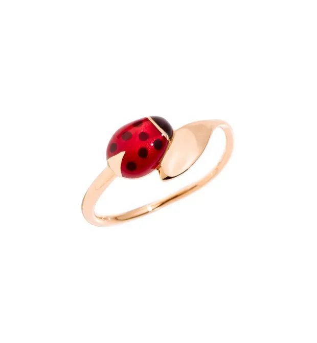ANELLO COCCINELLA DODO ORO E SMALTO DAB9000-LADYB-ERO9R-49