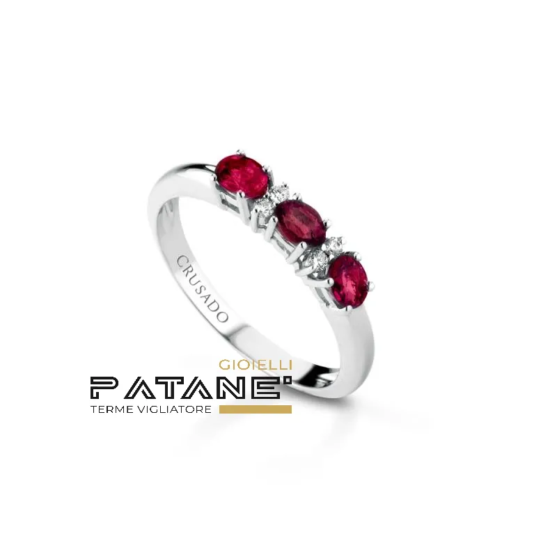 Anello Crusado con Rubini - Lipari - TLIP1R