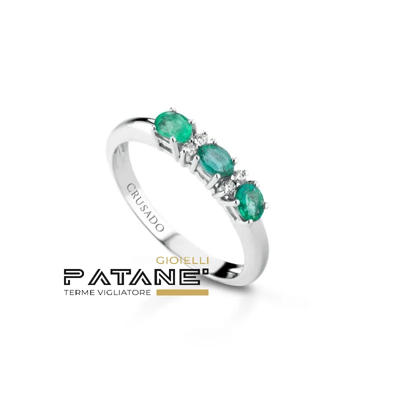 Anello Crusado con Smeraldi - Lipari - TLIP1S