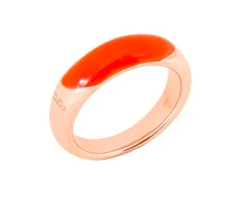 ANELLO DODO ARGENTO DORATO SMALTO HYCERAM ROSSO DAC3009-RONDE-RORAG-51