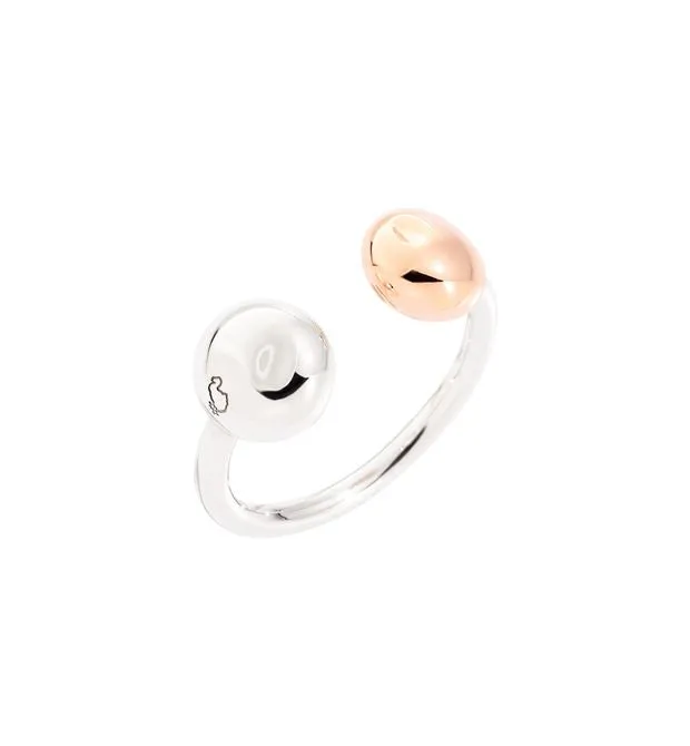 ANELLO DODO PEPITA ORO ROSA E ARGENTO DAC0008-PEPIT-0009A-54