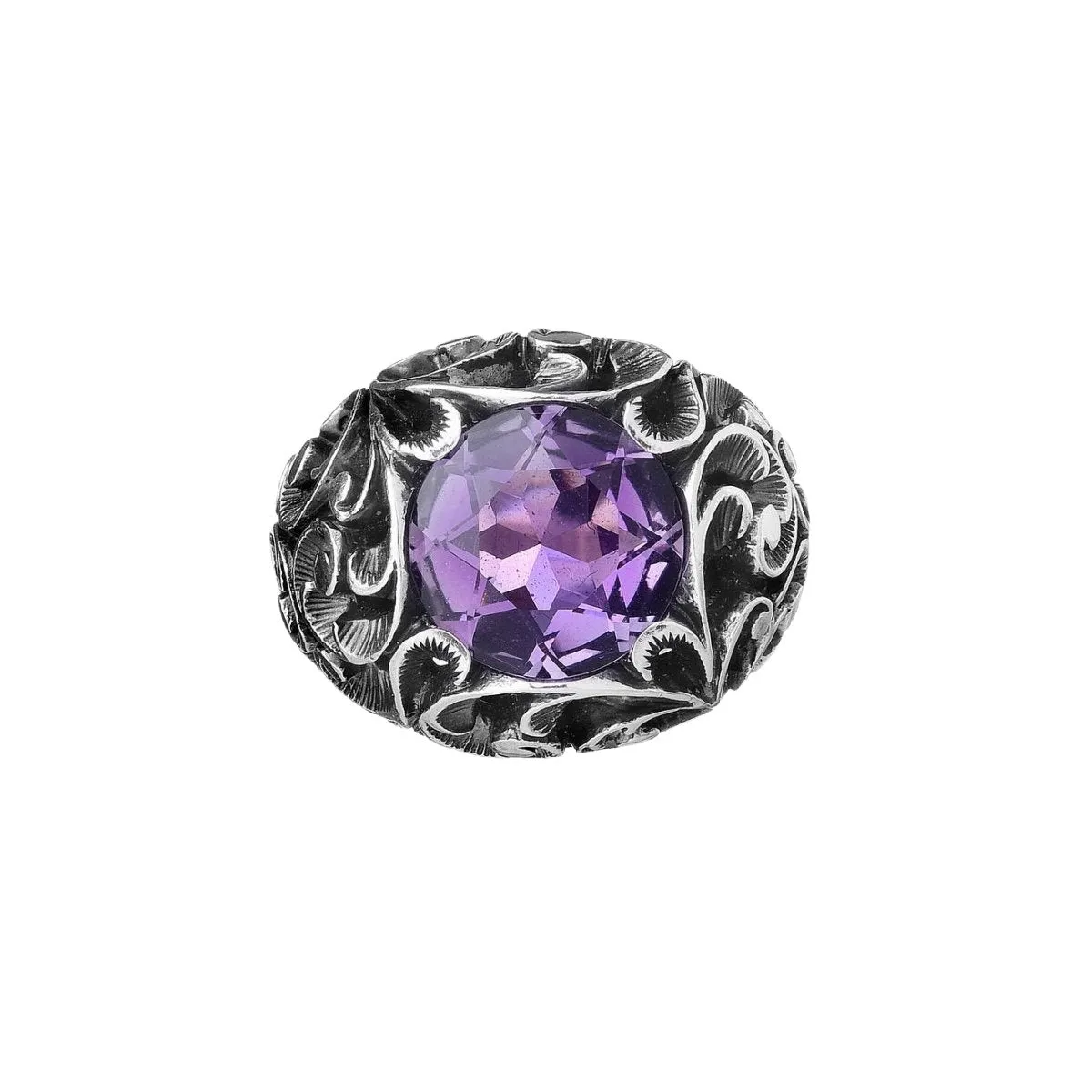 Anello donna argento e ametista