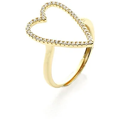 Anello donna argento 4US Cesare Paciotti con cuore e zirconi bianchi 4uan5774w
