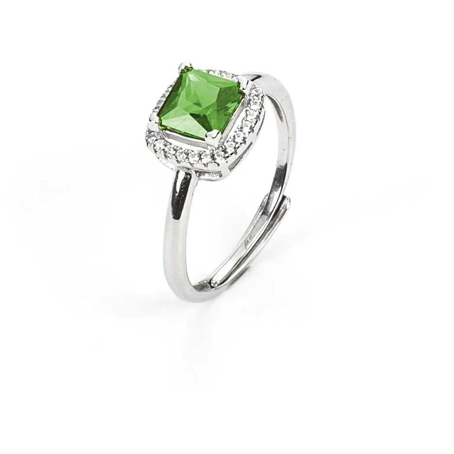 Anello donna gioielli in argento con pietra verde 4US Cesare Paciotti 4uan5401w