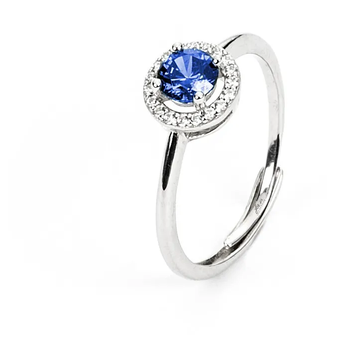 Anello donna gioielli in argento con pietra blu 4US Cesare Paciotti 4uan5400w