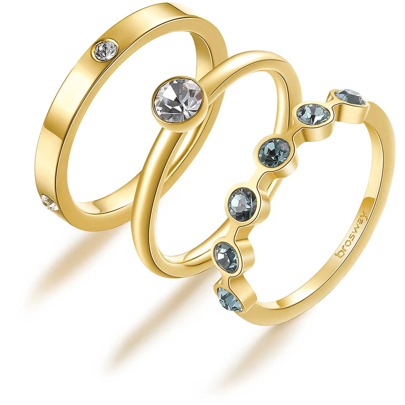 ANELLO BROSWAY SYMPHONIA TRIS DI ANELLI PVD ORO - BYM94S