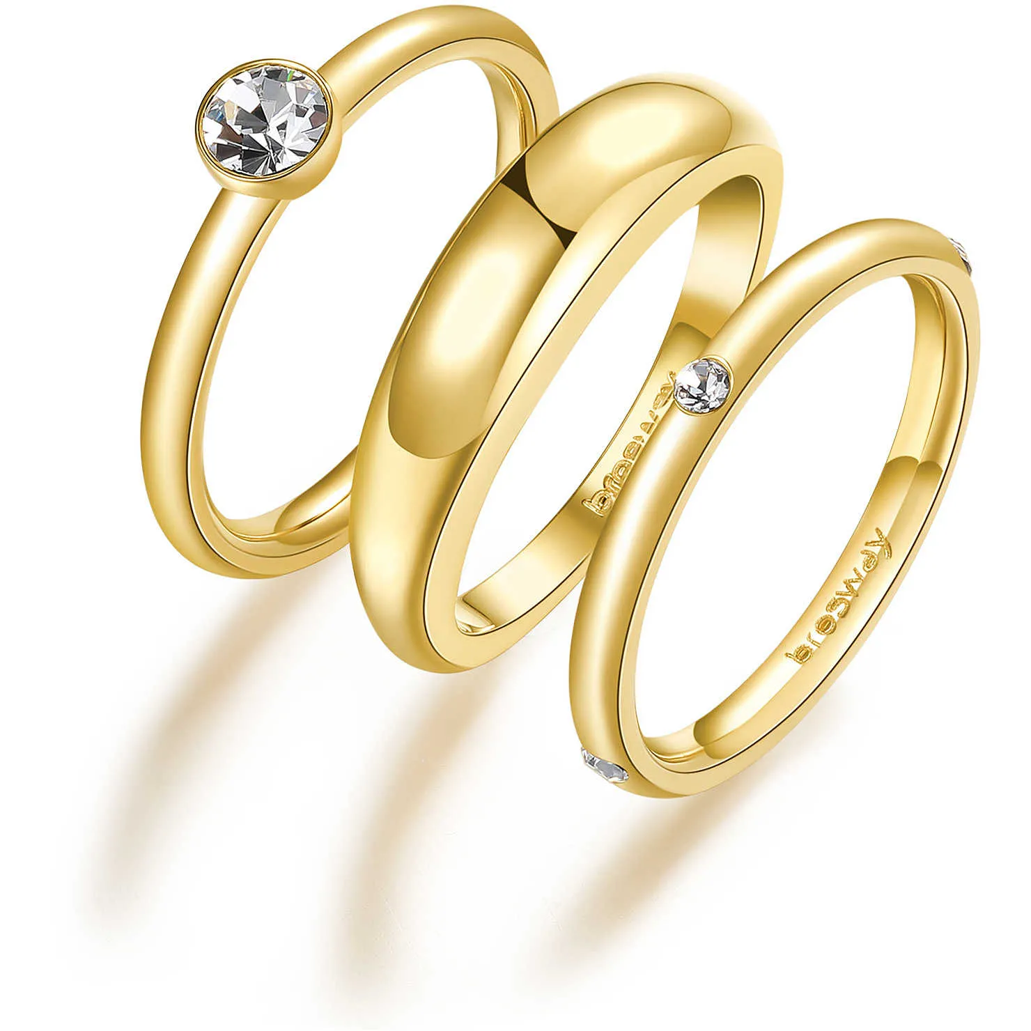 ANELLO BROSWAY SYMPHONIA TRIS DI ANELLI PVD ORO - BYM96B