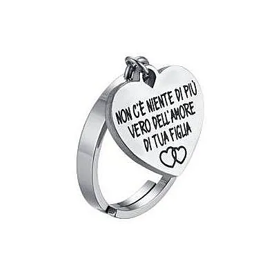 Anello donna gioielli Luca Barra Summer ank455 frase madre figlia