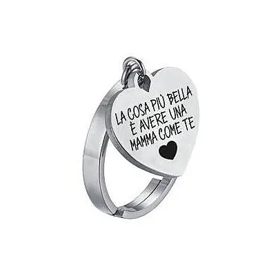 Anello donna gioielli Luca Barra Summer ank454 frase madre figlia