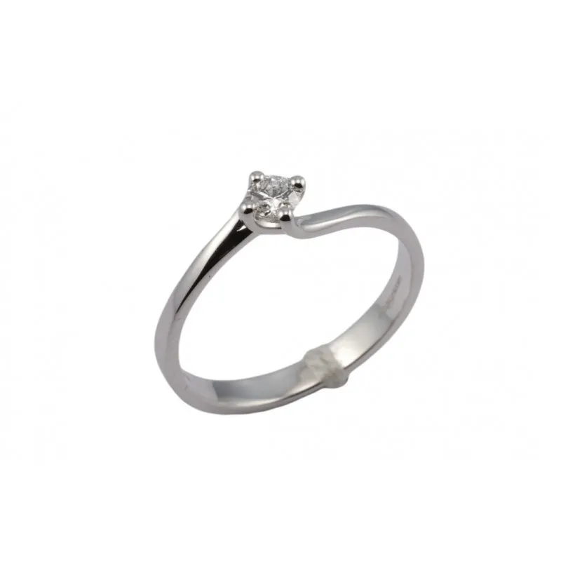 anello donna Giorgio Viscont iab15555 modello solitario oro bianco 750