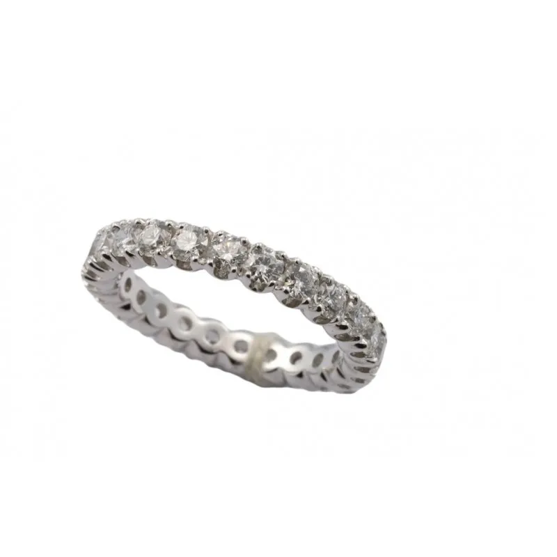 anello donna Giorgio Visconti veretta diamanti oro bianco 750 modello ab10030