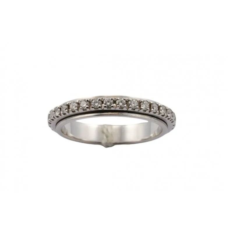 anello donna Giorgio Visconti veretta diamanti oro bianco 750 modello ab11561