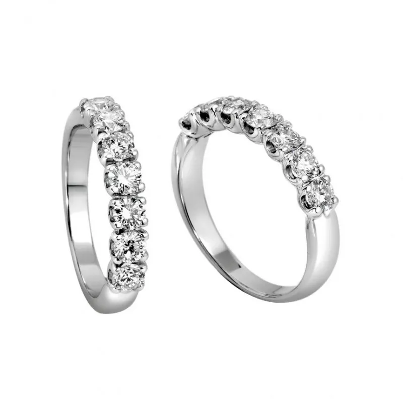 anello donna Giorgio Visconti veretta diamanti oro bianco 750 modello ab16007a