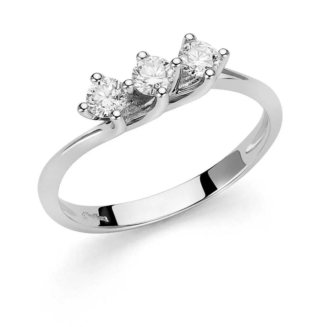 Anello Trilogy donna Miluna oro e diamante naturale da 0,39 LID3312
