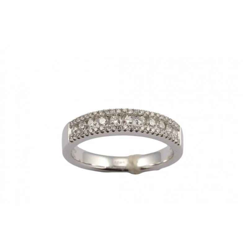 anello fantasia donna Giorgio Visconti abx14234 in oro 750 bianco con diamanti