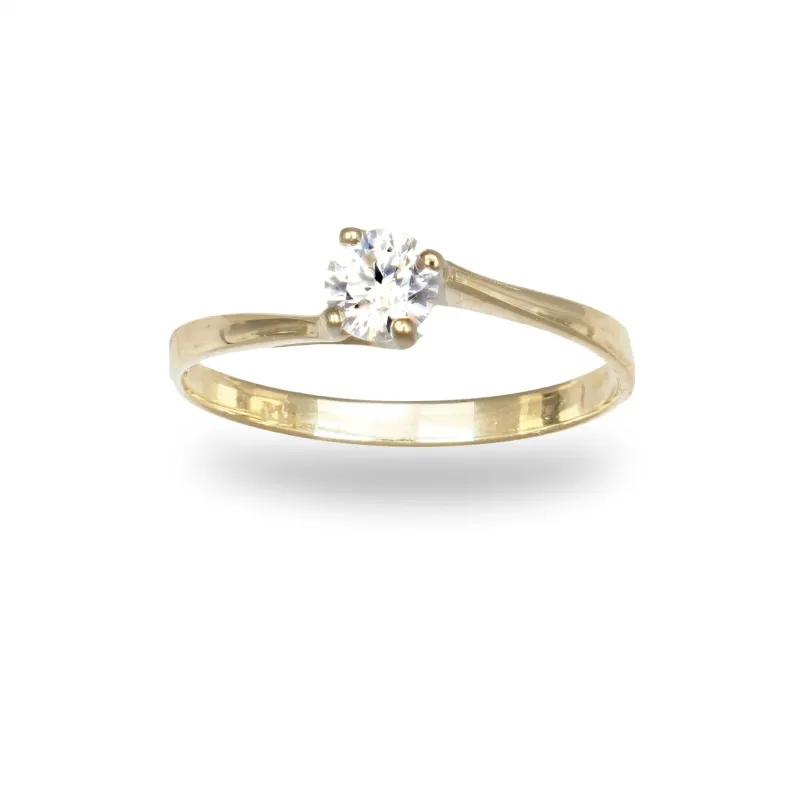 Anello in Oro Giallo 375 Solitario Valentino